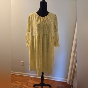 Who What Wear Yellow Long Sleeve Dress